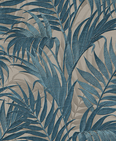 Dutch Wallcoverings Grace GR322108 Petrol/beige Behang