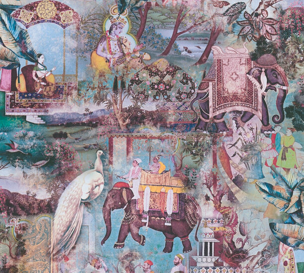 AS Creation Dream Flowery 38173-3 - 381733 - Multicolour / Blauw Behang