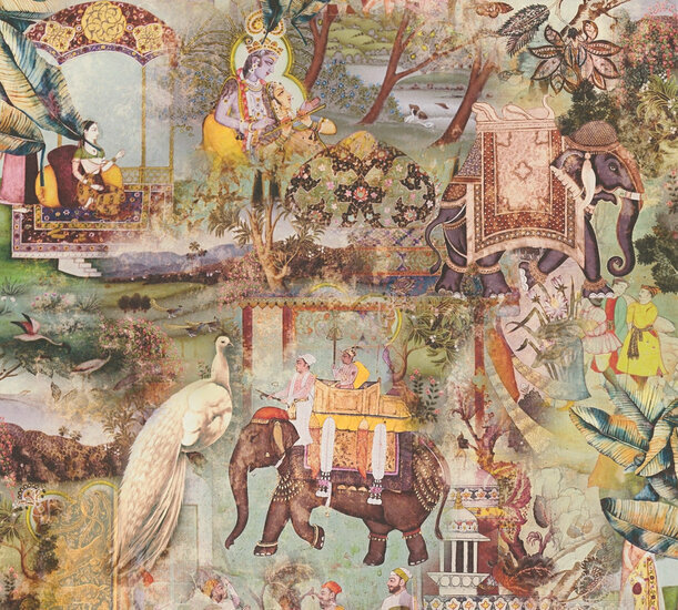 AS Creation Dream Flowery 38173-4 - 381734 - Multicolour / Groen Behang