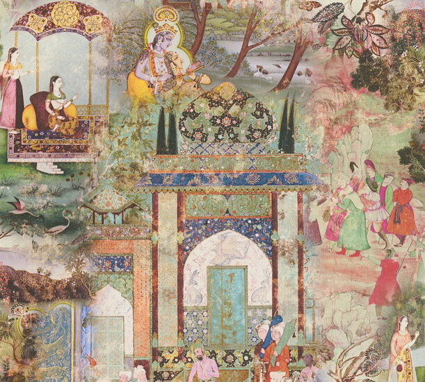 AS Creation Dream Flowery 38174-1 - 381741 - Multicolour / Groen Behang