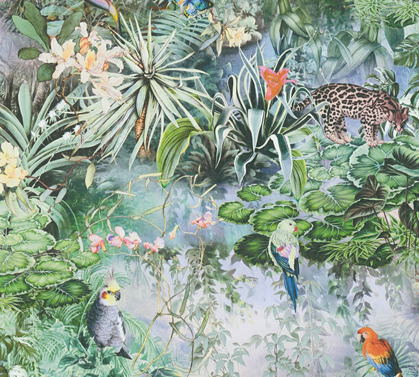 AS Creation Dream Flowery 38179-2 - 381792 - Multicolour / Groen Behang