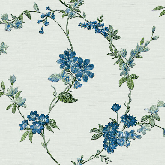 Dutch Wallcoverings Fabric Touch FT221213 Blauw Behang
