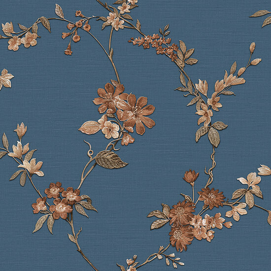 Dutch Wallcoverings Fabric Touch FT221215 Blauw Behang