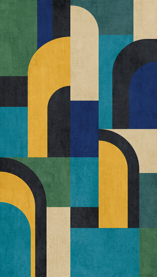 Dutch Wallcoverings One Roll One Motif A51902 Modernism Shapes Behang