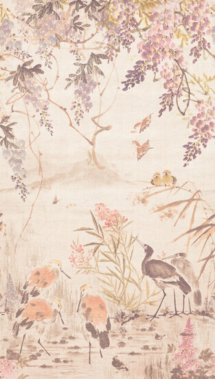 Dutch Wallcoverings One Roll One Motif A52302 Japanese Garden Behang