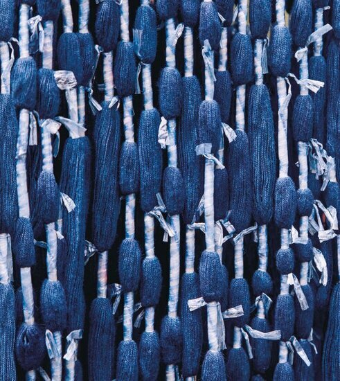 Casadeco Ginkgo GINK86276574 - Blauw Behang