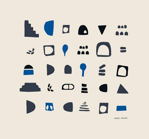 Casadeco Gallery GLRY86326827 - Blauw / Beige Behang