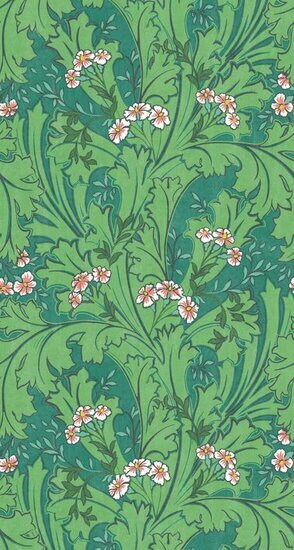 Casadeco Arts &amp; Crafts ARCR86397687 - Groen Behang