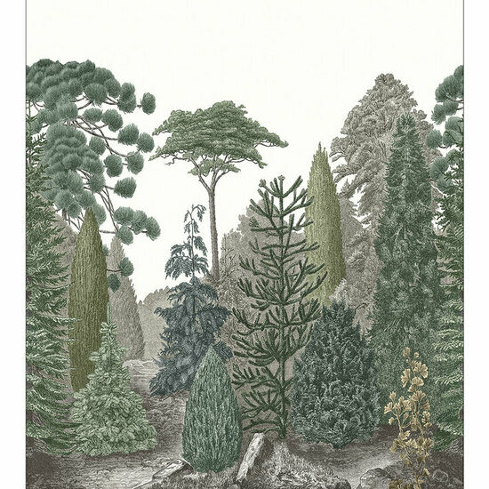 Casadeco Mediterranee MEDI87457201 - Groen / Wit Behang