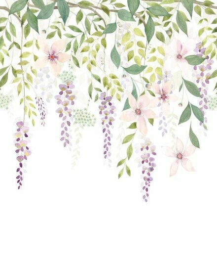 Casadeco Gardens GADN87675105 - Paars / Wit Behang