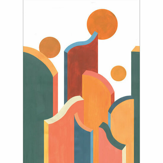 Caselio Around ARN103074562 - Multicolours / Wit Behang