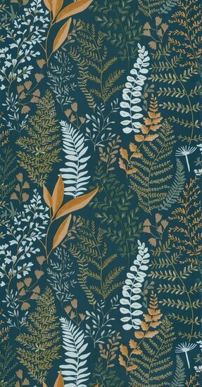 Caselio La Foret FRT102926671 - Blauw Behang