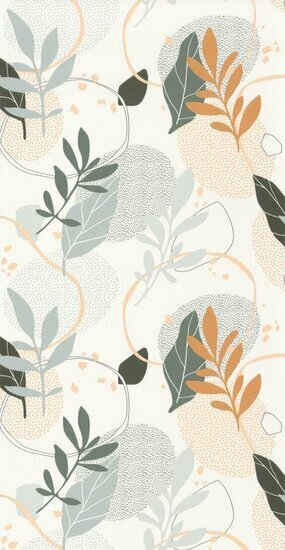 Caselio Young and Free YNF103267063 - Groen / Wit Behang