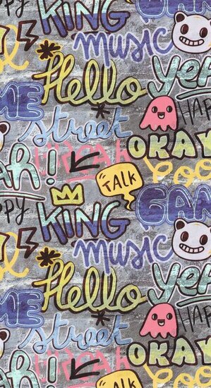 Caselio Young and Free YNF103304565 - Multicolours / Grijs Behang