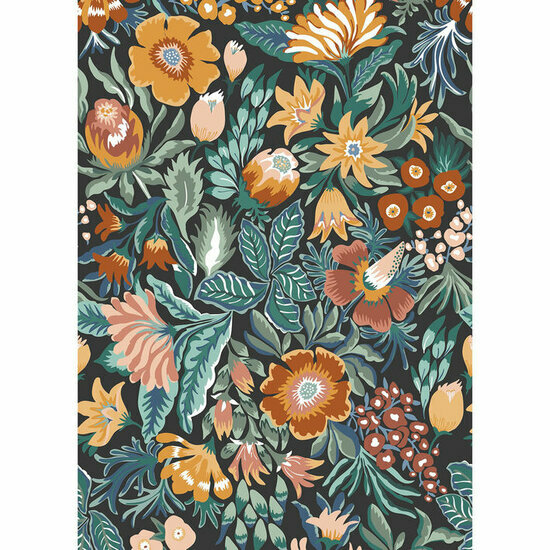 Caselio Essentiel ETL103144603 - Multicolours / Zwart Behang