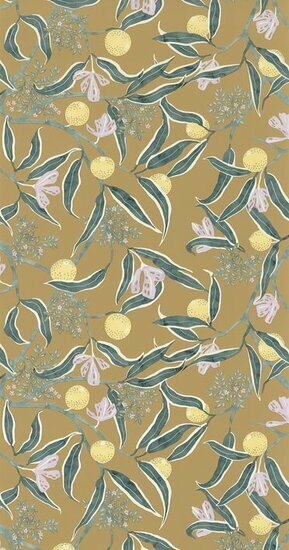 Caselio Danae DAE103617122 - Groen / Geel Behang