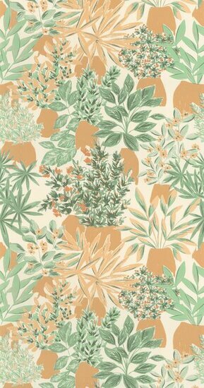 Caselio Danae DAE103631073 - Groen / Beige Behang