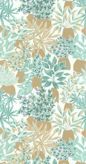 Caselio Danae DAE103637128 - Groen / Wit Behang