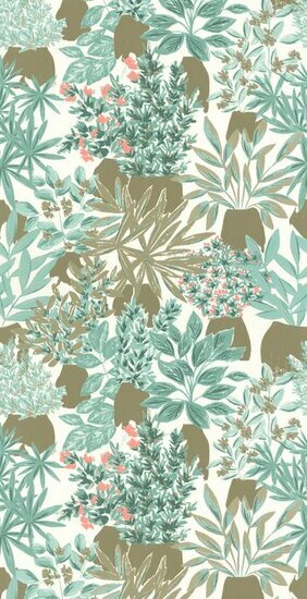 Caselio Danae DAE103637244 - Groen / Wit Behang