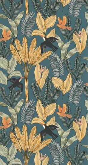 Caselio Autour Du Monde ADM103496043 - Blauw Behang