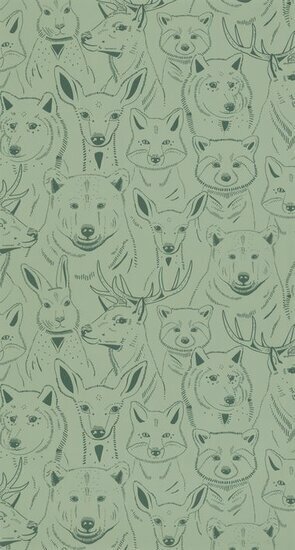 Caselio Autour Du Monde ADM103527270 - Groen Behang