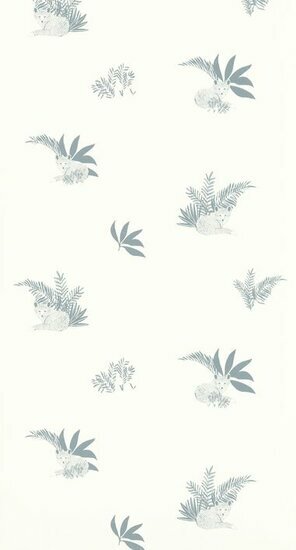 Caselio Autour Du Monde ADM103536009 - Blauw / Wit Behang