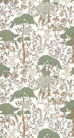 Caselio Autour Du Monde ADM103557244 - Groen / Wit Behang