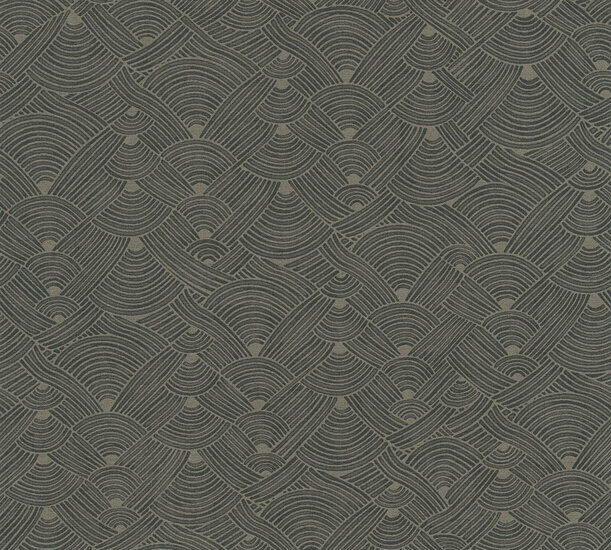 AS Creation Nara 38742-6 - 387426 Zwart / Bruin Behang