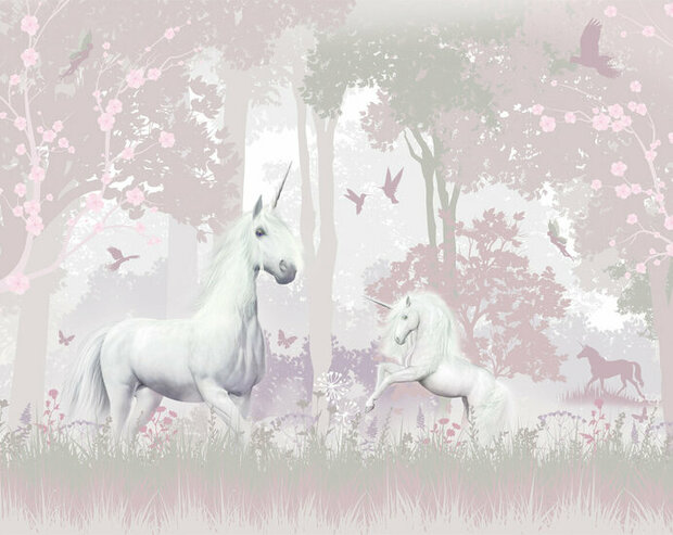 Walltastic Wall Mural Forest Unicorn 46931-6P Behang
