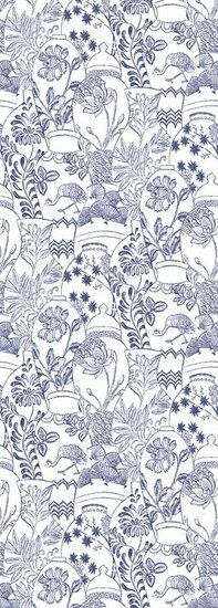 Casadeco Delicacy DELY85426148 - Blauw / Wit Behang