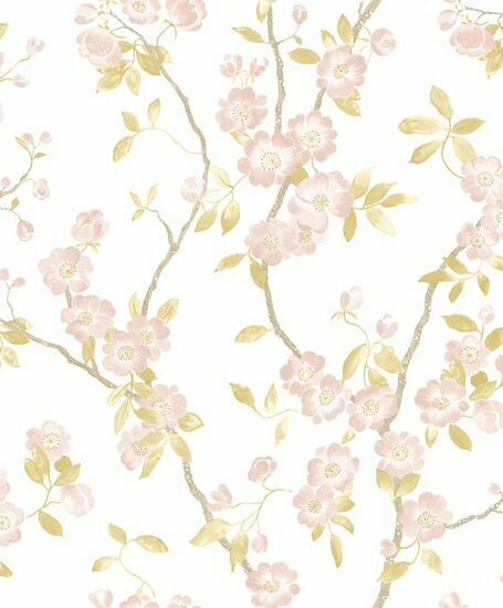 Casadeco Delicacy DELY85394346 - Roze / Bruin Behang
