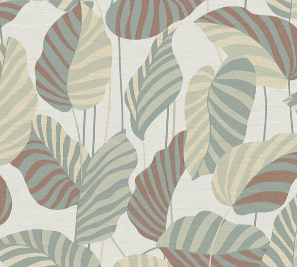 AS Creation Antigua 39094-1 - 390941 Wit / Groen Behang