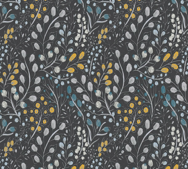 AS Creation Attractive 2 38847-4 - 388474 Zwart / Geel Behang