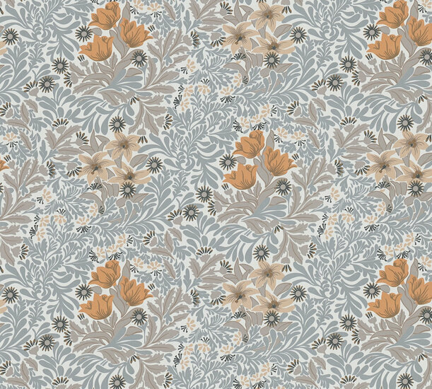 AS Creation Art of Eden 39057-4 - 390574 Grijs / Oranje Behang