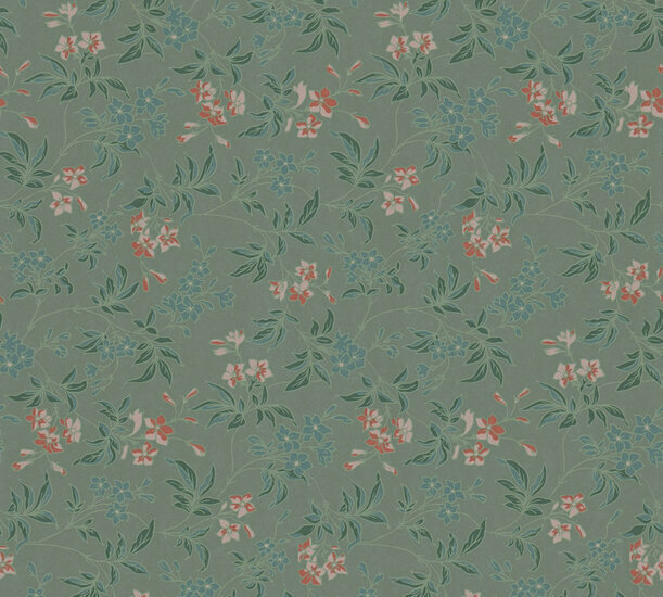 AS Creation Art of Eden 39063-1 - 390631 Groen / Rood Behang