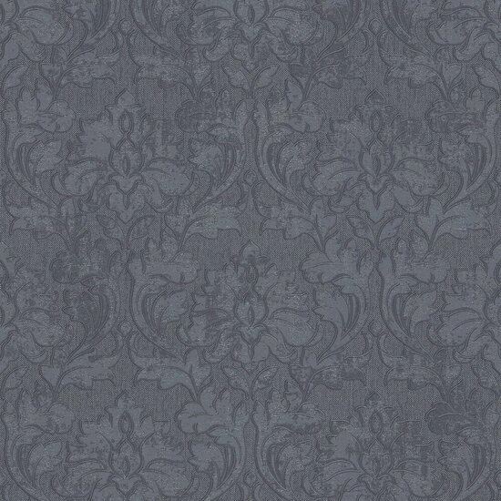 Linnen look grijs behang Barok vlies Behang