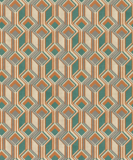 Rasch Indian Styles - 746525 Oranje Behang