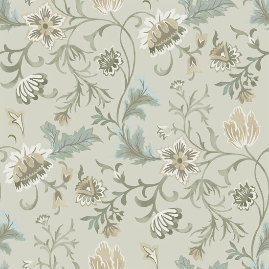 Esta Home Vintage Flowers beige - meerkleurig 139412 - Multicolour - Beige Behang