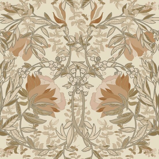 Esta Home Vintage Flowers beige 139459 - Beige Behang