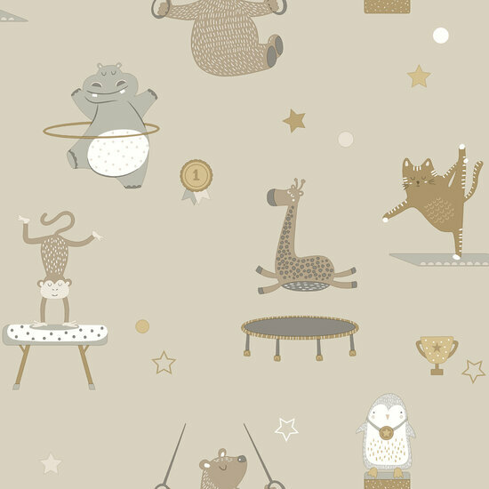 Dutch Wallcoverings Dream Catcher Dieren Beige 13240 Behang