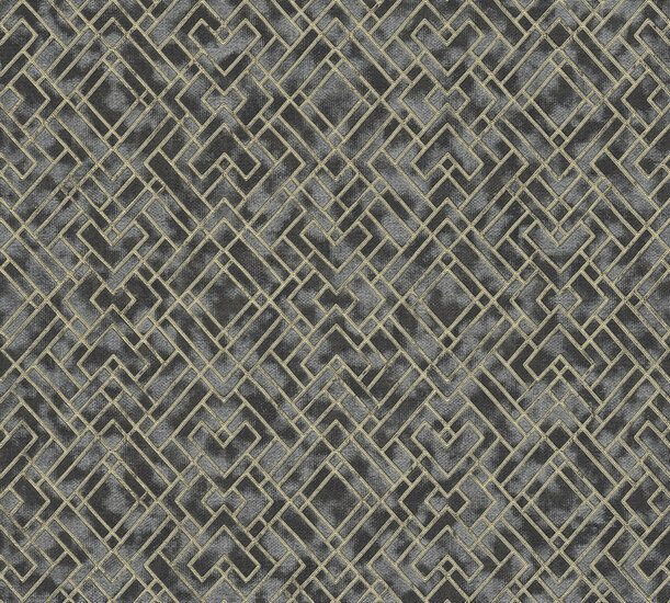AS Creation Metropolitan Stories 3 - 38828-1 - 388281 Zwart / Goud Behang