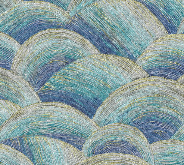 AS Creation Metropolitan Stories 3 - 39105-1 - 391051 Blauw / Groen / Goud Behang