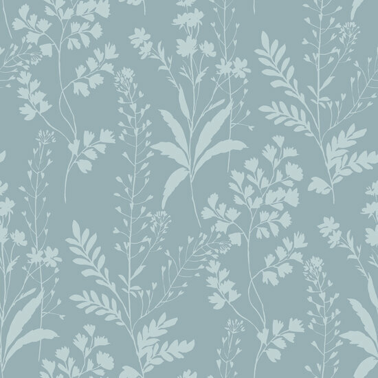 Dutch Wallcoverings Botanique M528-04 / M52804 blauw Behang