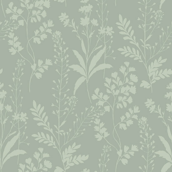 Dutch Wallcoverings Botanique M528-14 / M52814 groen Behang