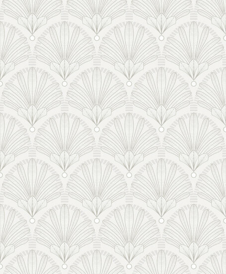 Dutch Wallcoverings Elegance M533-00 wit - zilver Behang
