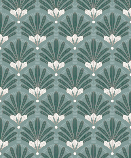Dutch Wallcoverings Elegance M533-04 groen Behang