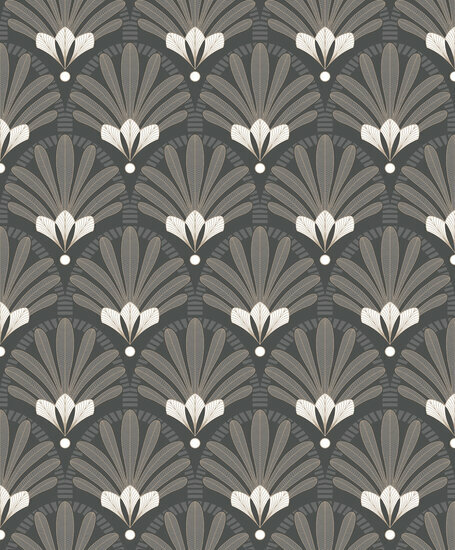 Dutch Wallcoverings Elegance M533-09 zwart - wit Behang