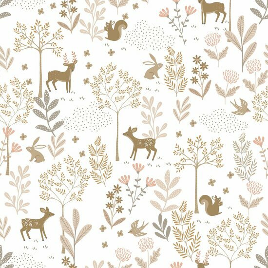 Esta Home To the Moon and Back 139521 - Wit - Terracotta - Beige Behang