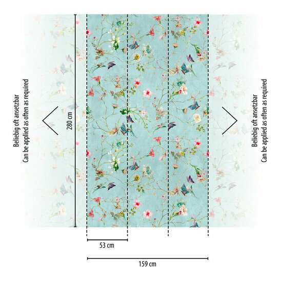 AS Creation The Wall Turquoise / 38268-1 - 382681 - Blauw / Groen Behang