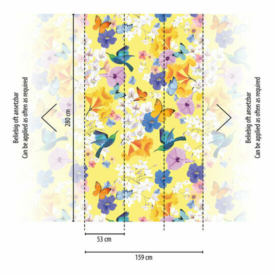 AS Creation The Wall Travel Styles Multicolor - 39197-1 - 391971 - Multicolour / Geel Behang